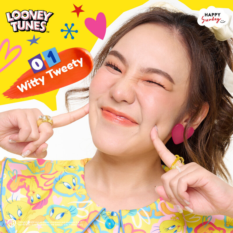 HAPPY SUNDAY Looney Tunes Lip Tint #01 Witty Tweety
