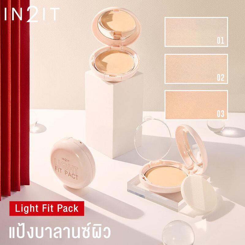 In2It Light Fit Pact 2 Way Powder SPF25 PA+++ 10g #LFP201 Soft