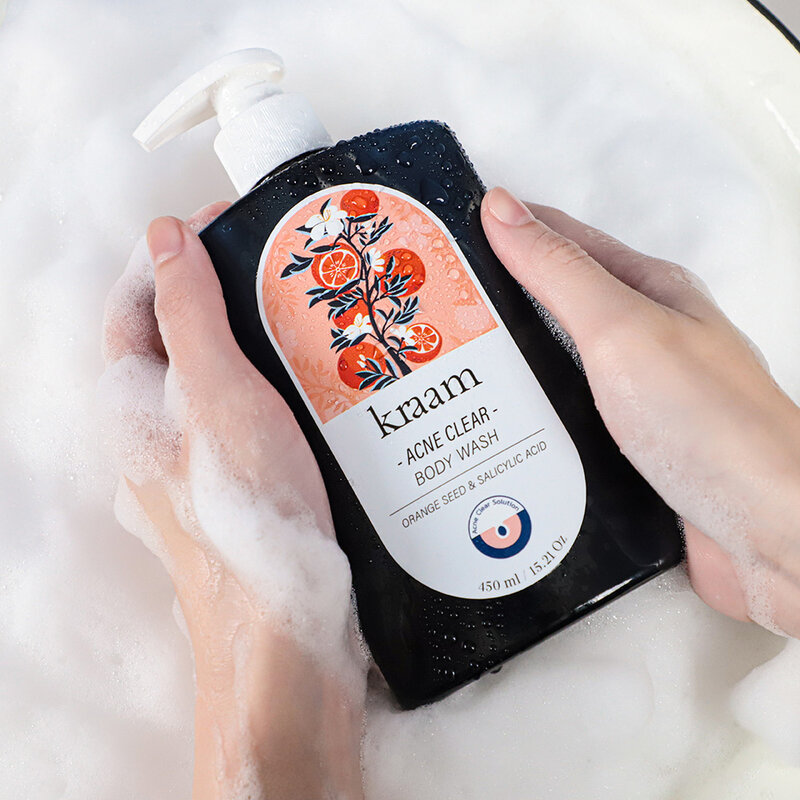 Kraam Acne Clear Body Wash Orange Seed & Salicylic Acid 450ml