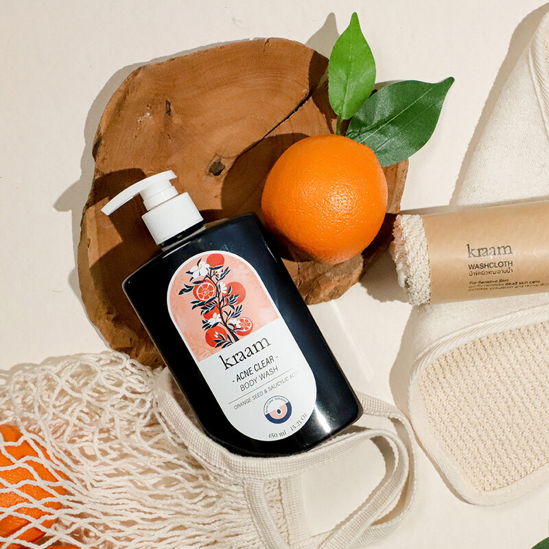 Kraam Acne Clear Body Wash Orange Seed & Salicylic Acid 450ml