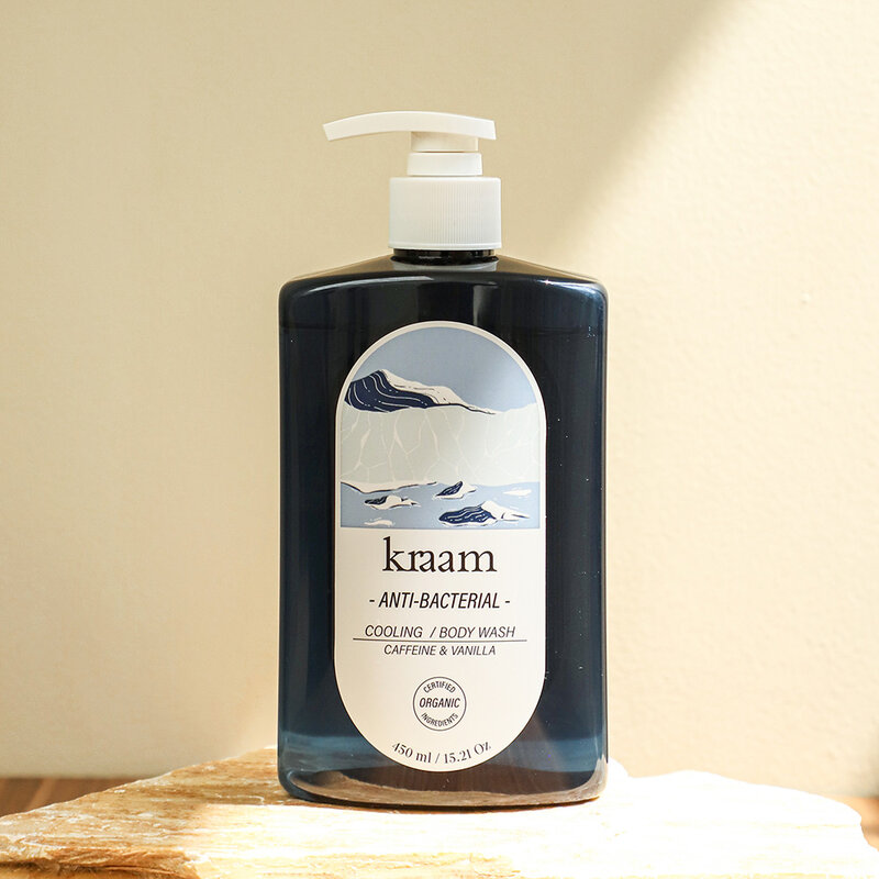 Kraam Anti-Bacterial Cooling Body Wash Caffeine & Vanilla 450ml