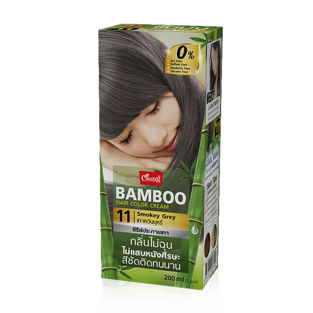 Caring Bamboo Hair Color Cream 100ml #11 Smokey Grey [Grey Reflect]