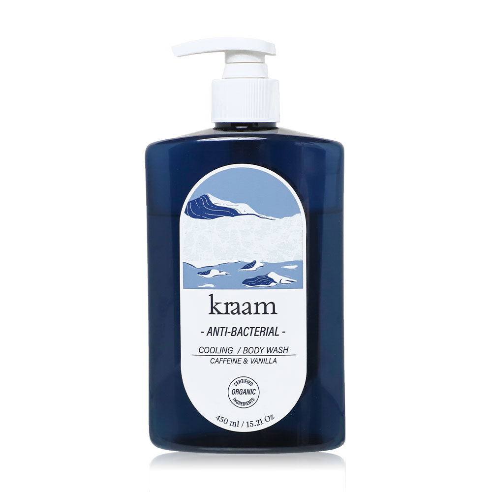 Kraam Anti-Bacterial Cooling Body Wash Caffeine & Vanilla 450ml