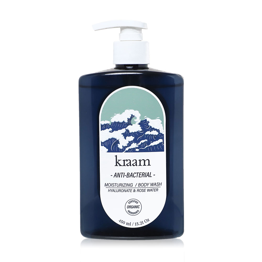 Kraam Anti-Bacterial Moisturizing Body Wash Hyaluronate & Rose Water 450ml