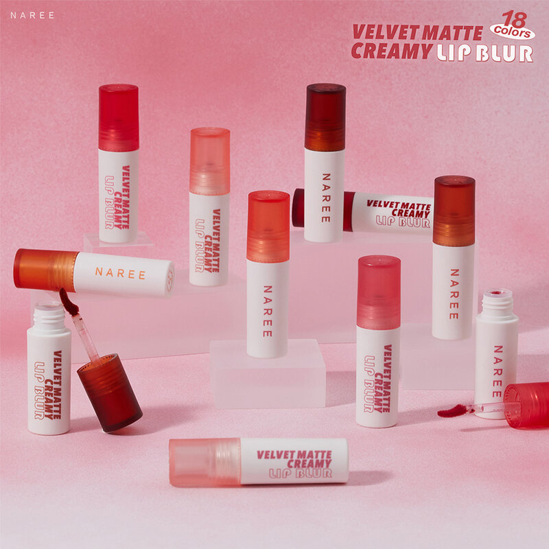 Naree Velvet Matte Creamy Lip Blur 3g #913 Coral Warm