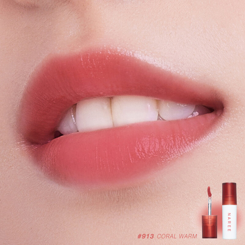 Naree Velvet Matte Creamy Lip Blur 3g #913 Coral Warm
