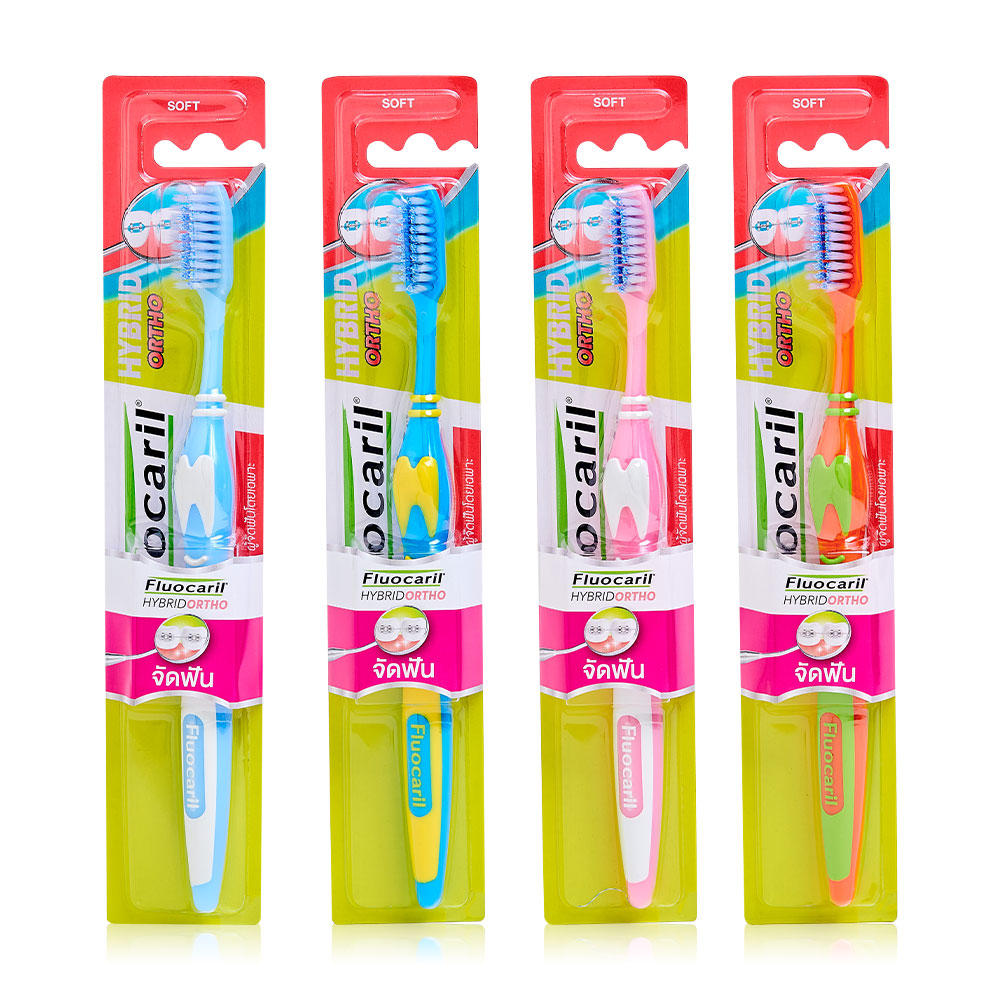 Fluocaril Orthodontics Toothbrush Hybrid [Random 1 Color]