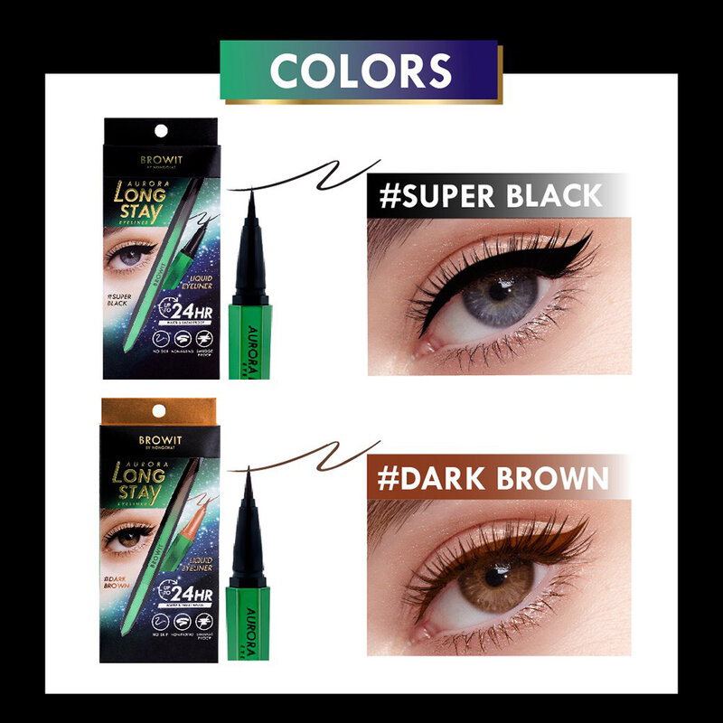 Browit Aurora Long Stay Eyeliner 0.5g #Super Black