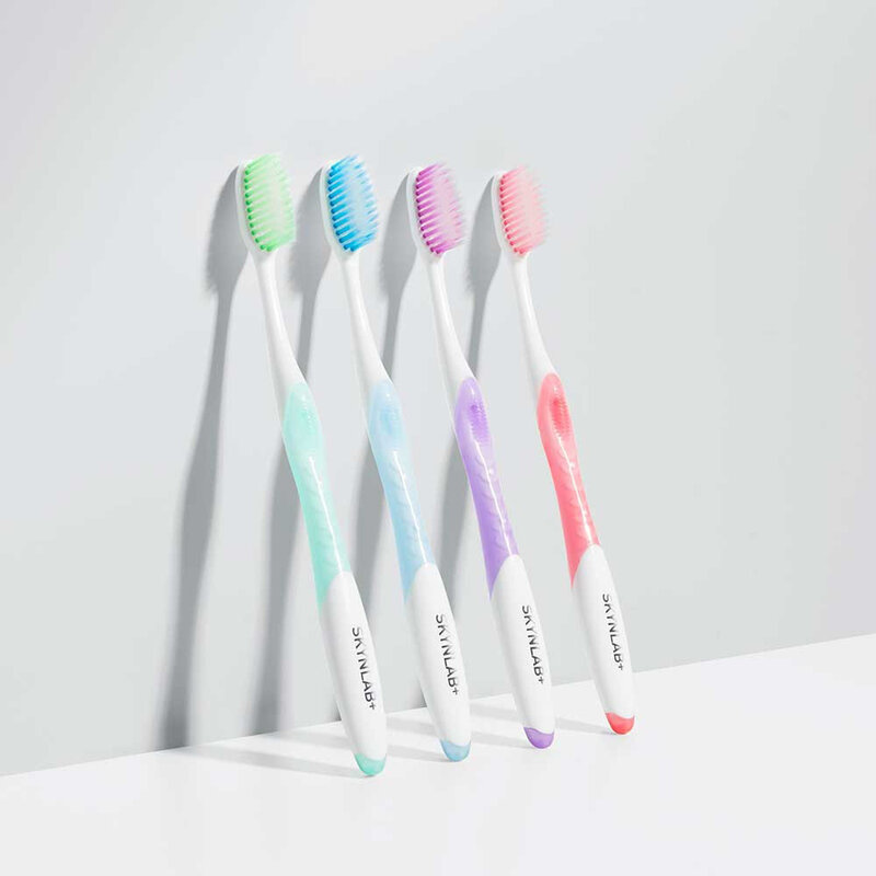 Skynlab Premium Slim Soft Toothbrush Blister Pack 4pcs [Mixed Color]