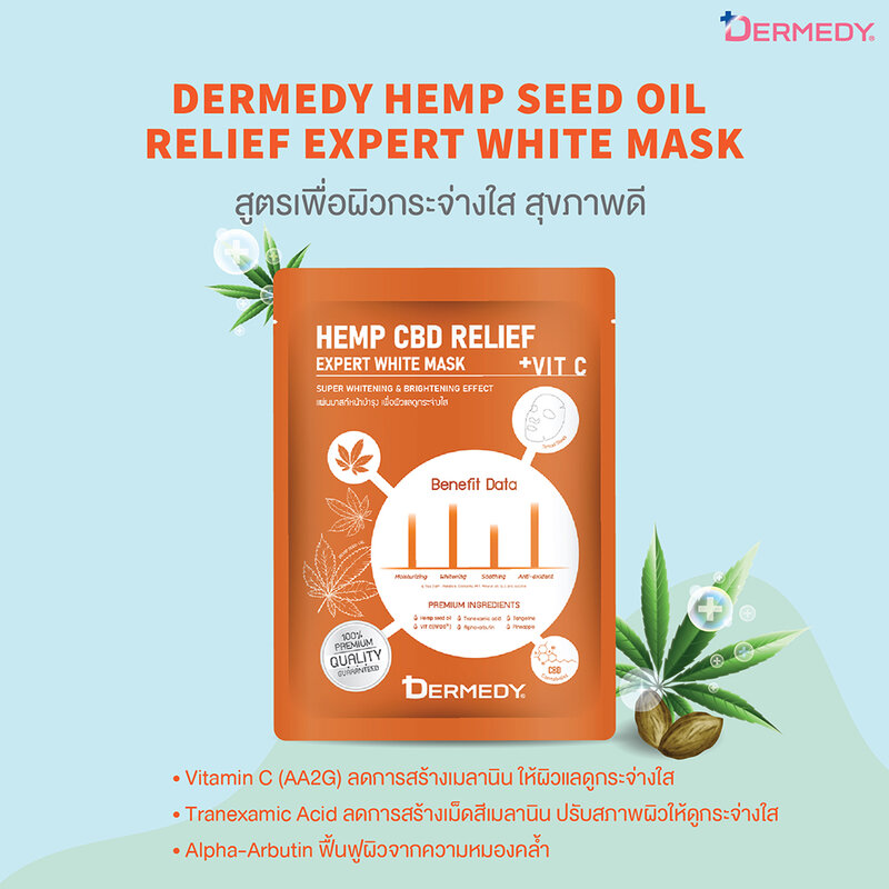 DERMEDY Hemp Seed Oil Relief Expert White Mask 25g