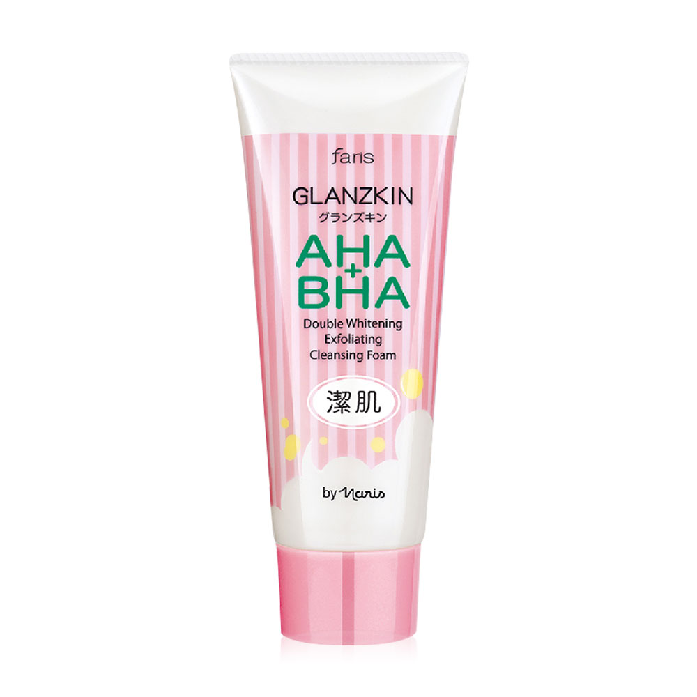 Faris By Naris Glanzkin AHA + BHA Double Whitening Exfoliating Cleansing Foam 80g