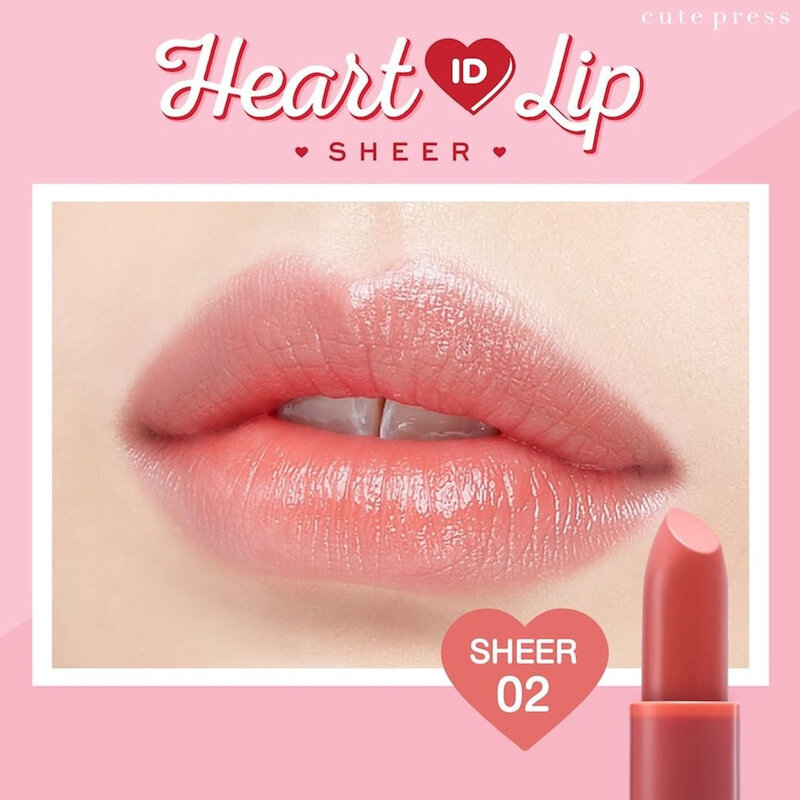 Cute Press Heart ID Sheer Lip 3.7g #02