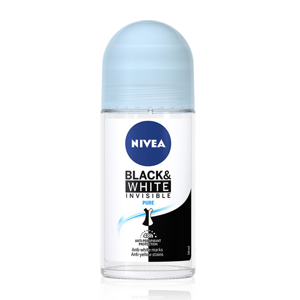 NIVEA Invisible For Black & White Pure Roll On 50ml