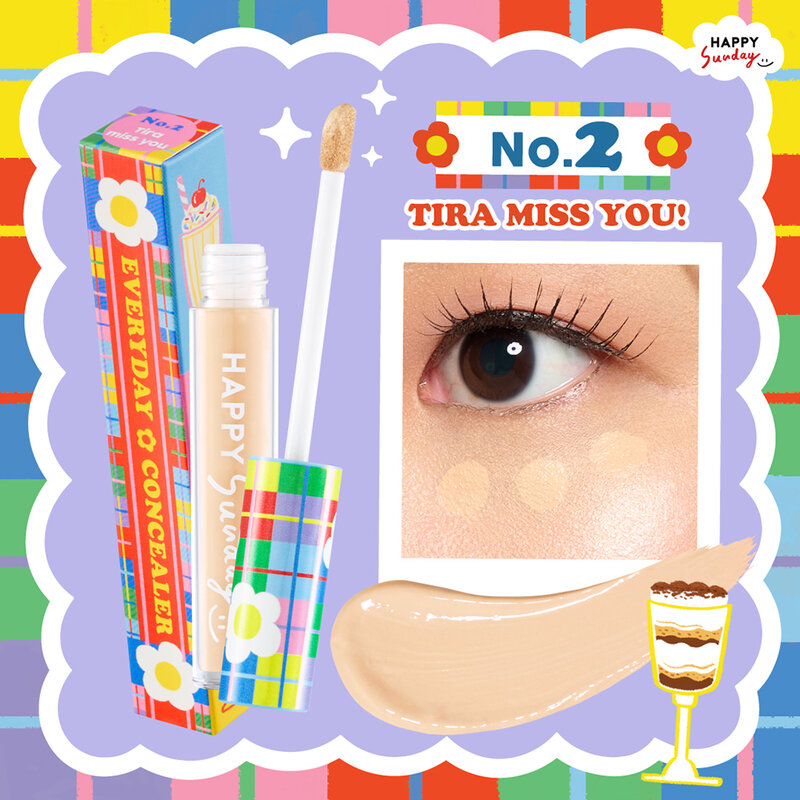 HAPPY SUNDAY Everyday Concealer 3.9g #2 Tira miss you