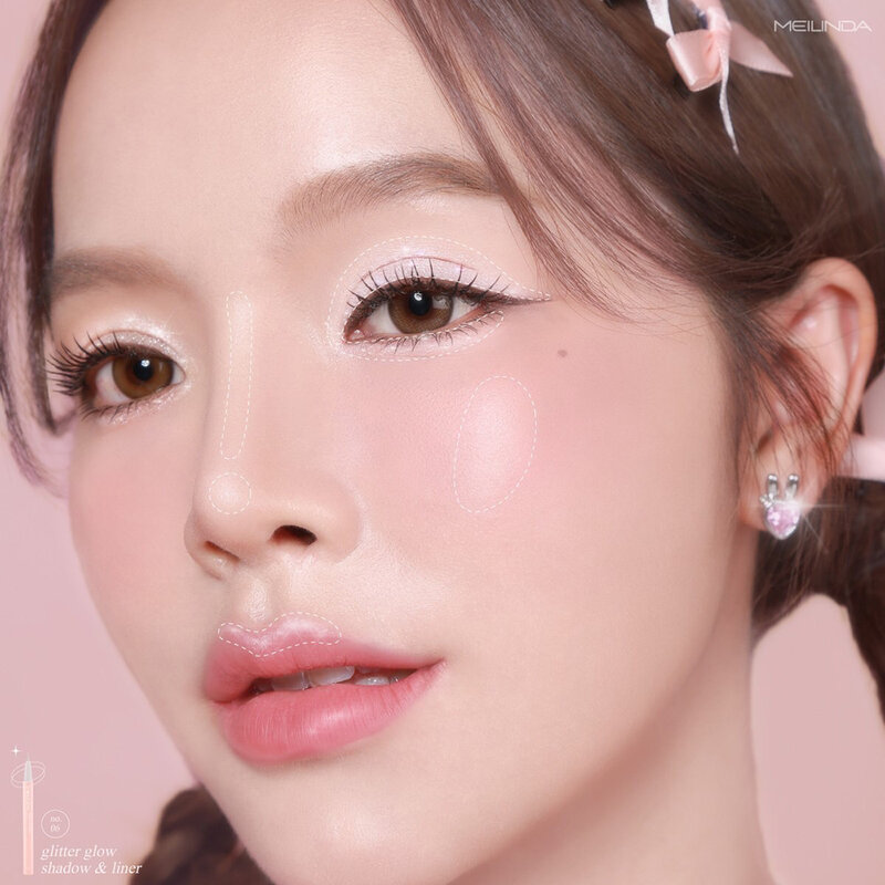 Mei Linda Glitter Glow Shadow And Liner 13g #01 Coral Bling
