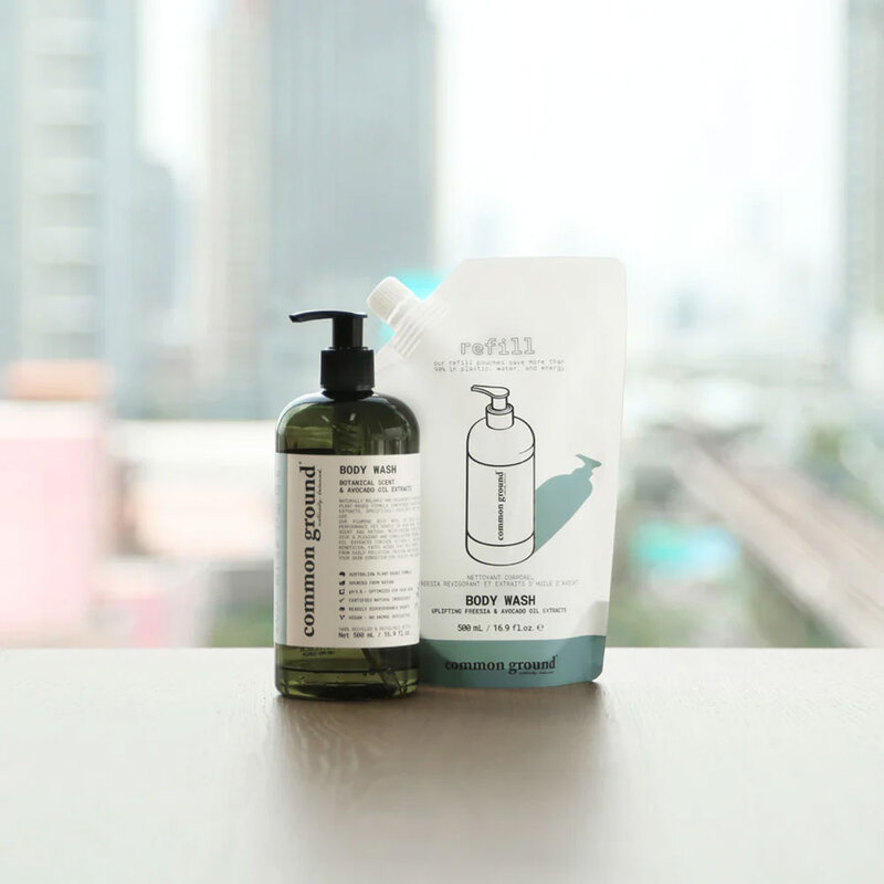 Common Ground Body Wash Uplifting Freesia & Avocado Oil Extracts Refill 500ml