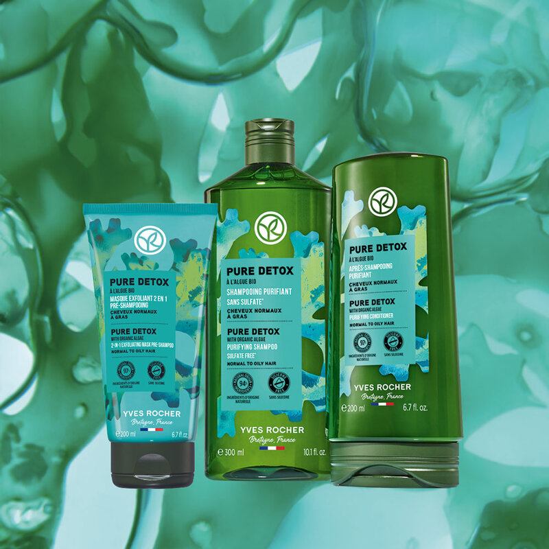 Yves Rocher Pure Detox With Organic Algae Purifying Shampoo 300ml