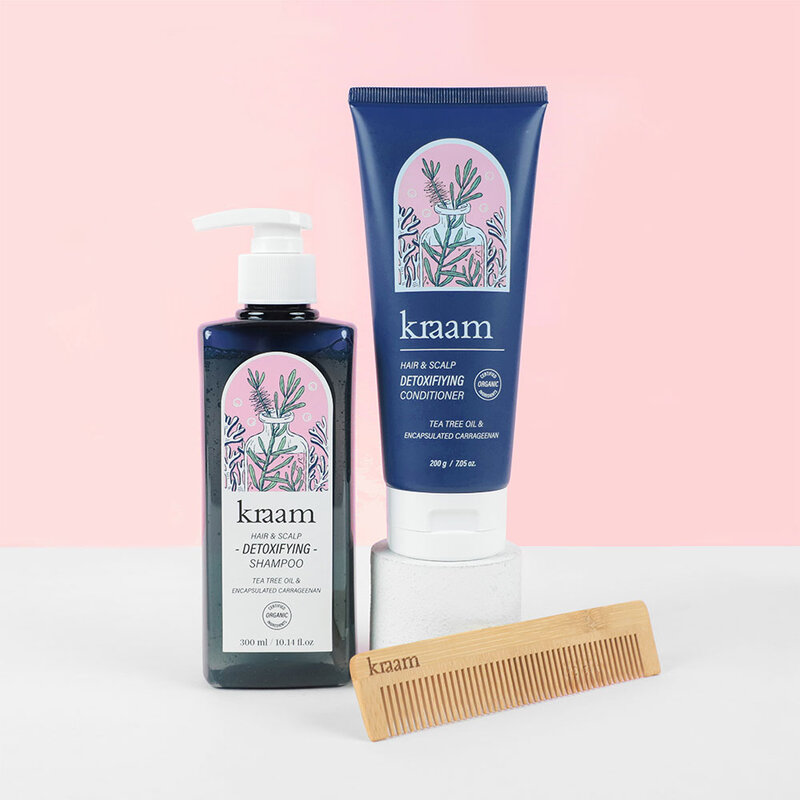 Kraam Hair & Scalp Detoxifying Essential Set Tea Tree Oil & Encapsulated Carrageenan