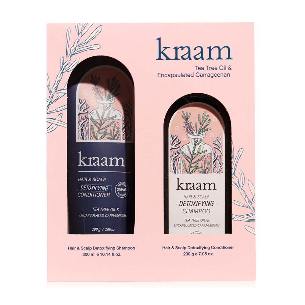 Kraam Hair & Scalp Detoxifying Essential Set Tea Tree Oil & Encapsulated Carrageenan