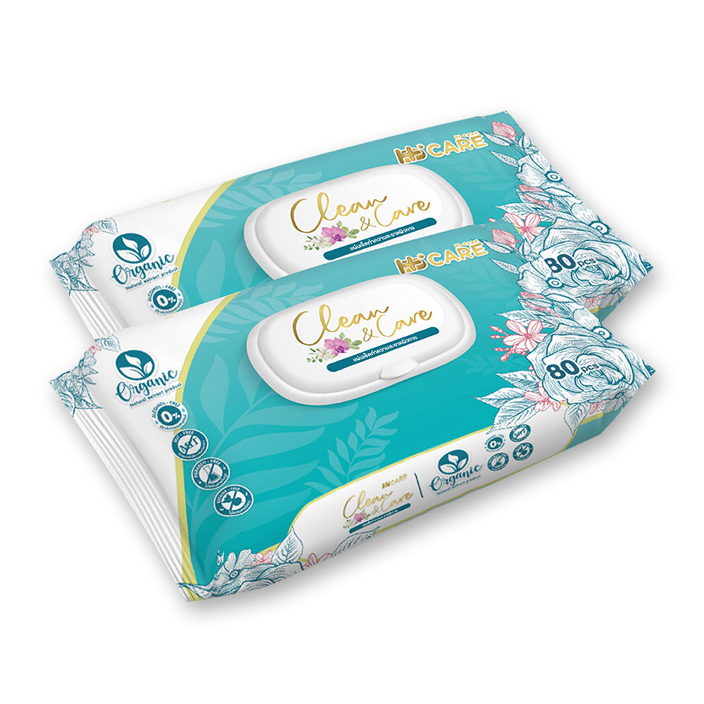 Hi-Care Clean & Care Body Wipes Wet Tissue [80 Sheets x 2pcs]