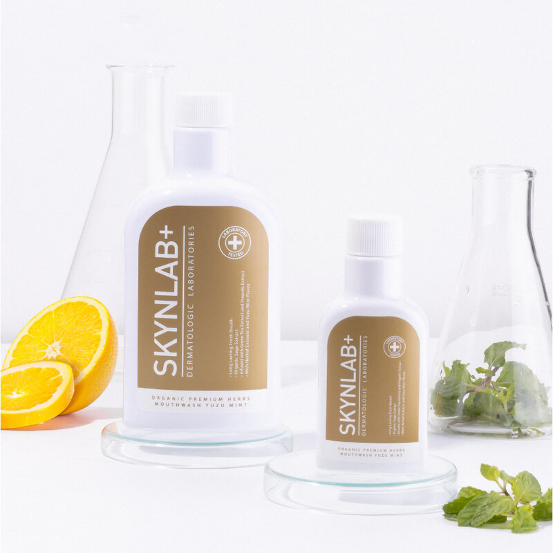 Skynlab Organic Premium Herbs Mouthwash 400ml #Yuzu Mint