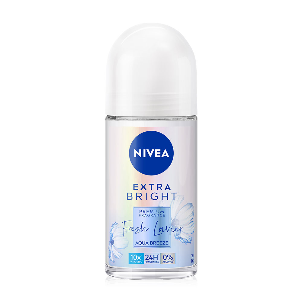 NIVEA Extra Bright Premium Fragrance Fresh Lavier Aqua Breeze Roll On 50ml