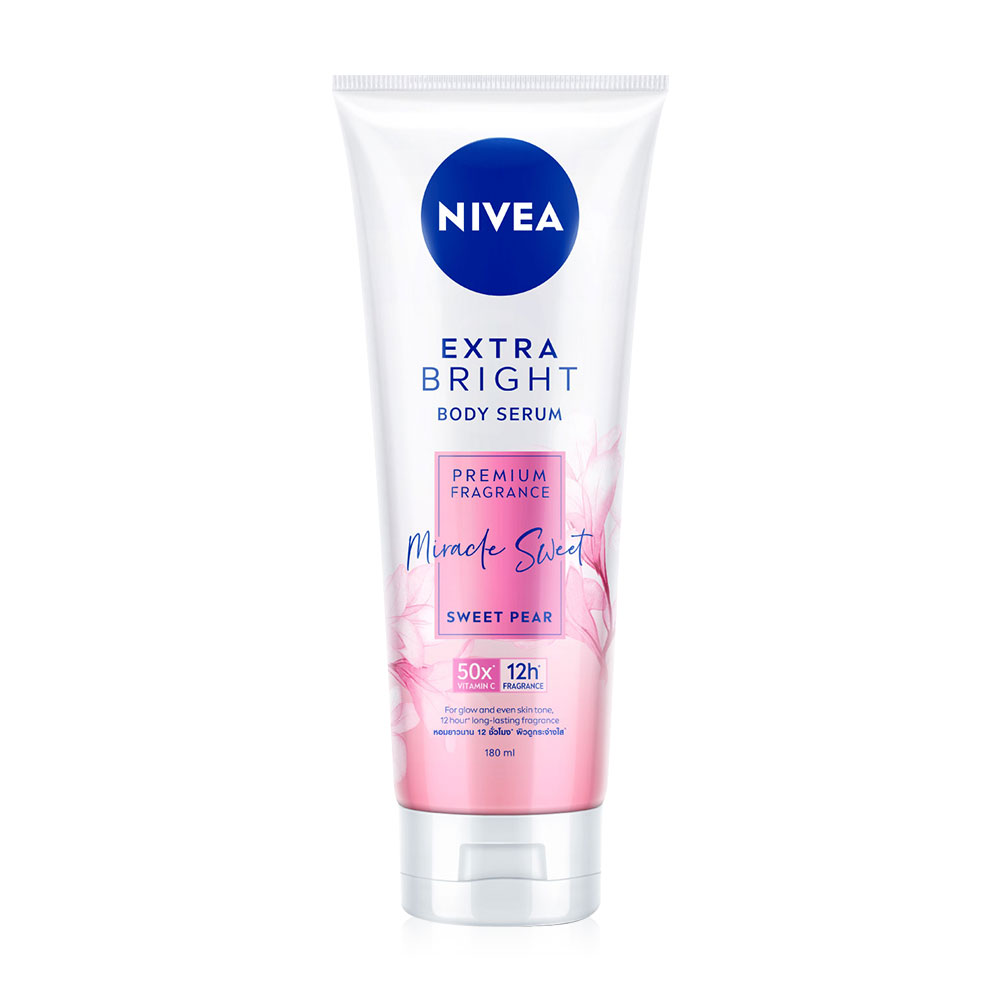 NIVEA Extra Bright Body Serum Premium Fragrance Miracle Sweet Sweet Pear 180ml