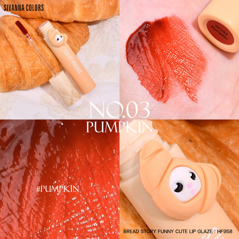 SIVANNA Colors Bread Story Funny Cute Lip Glaze 3g #03