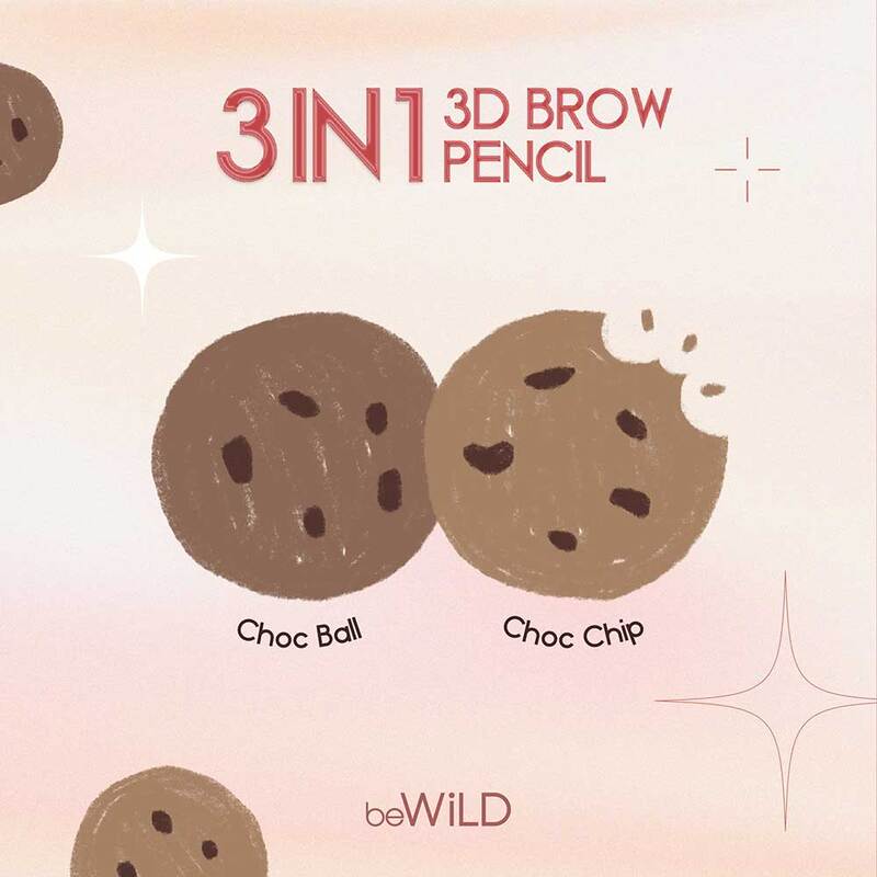 beWiLD 3in1 3D Brow Pencil 2.2g #02 Choc Chip