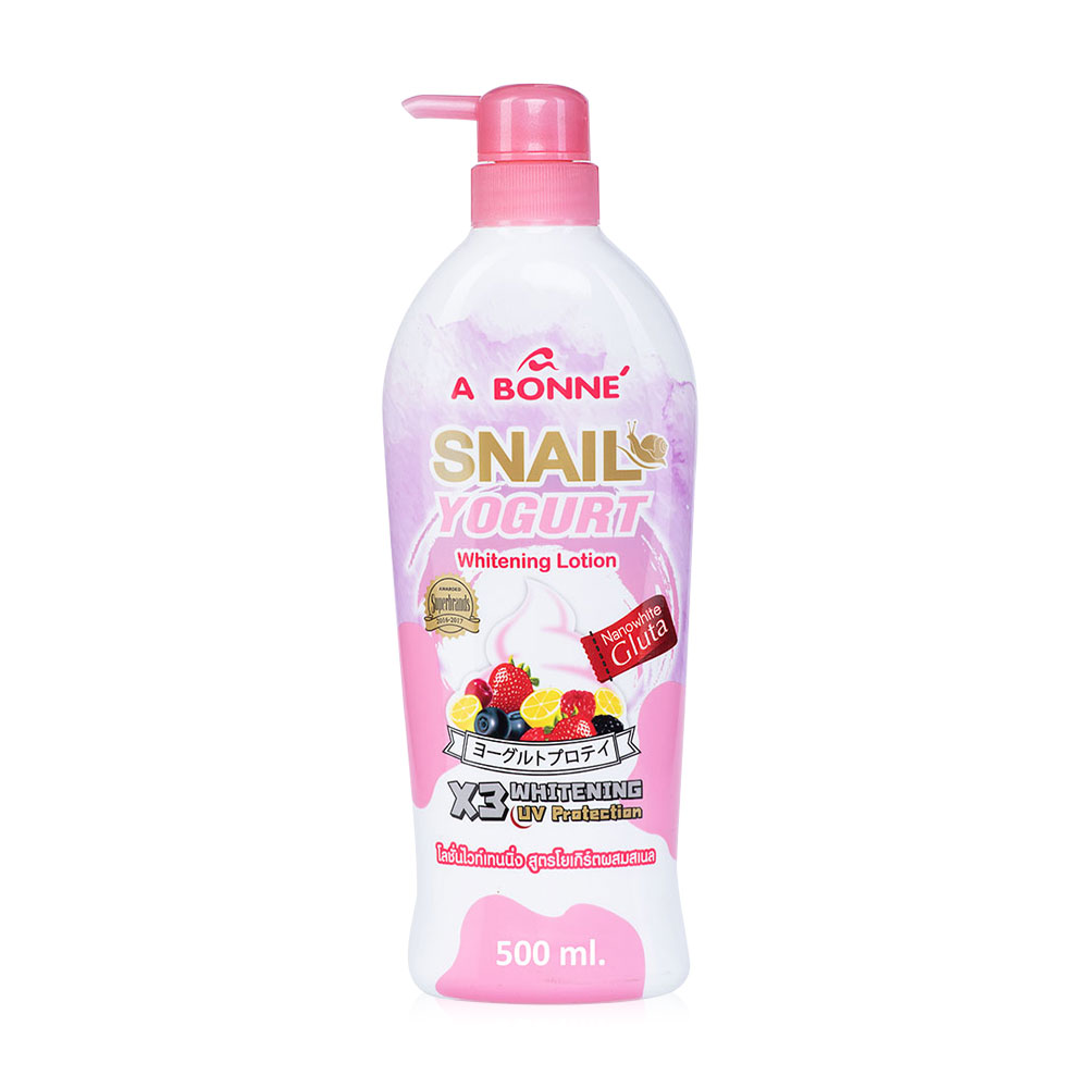 Abonne Snail Yogurt Whitening Lotion 500ml ( สินค้าหมดอายุ : 2026.04.02 ) 