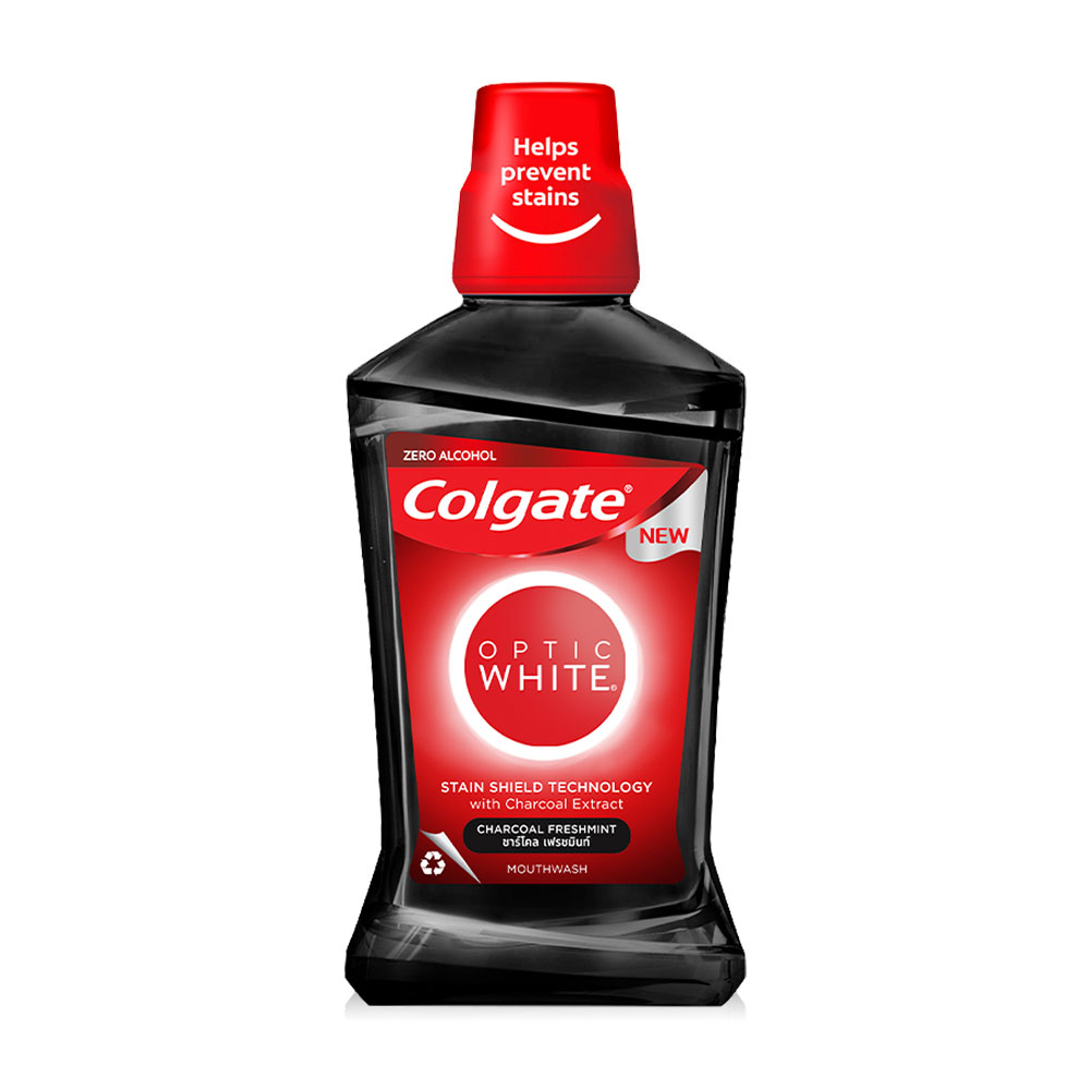 Colgate Optic White Charcoal Mouthwash 500ml