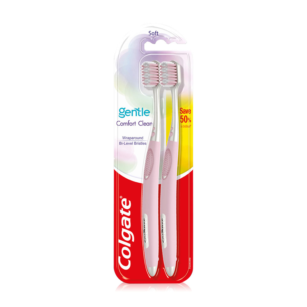 Colgate Gentle Comfort Clean Toothbrush Random Color 1Pack [2pcs]