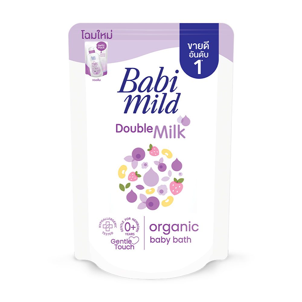 Babi Mild Double Milk Organic Baby Bath Refill 350ml