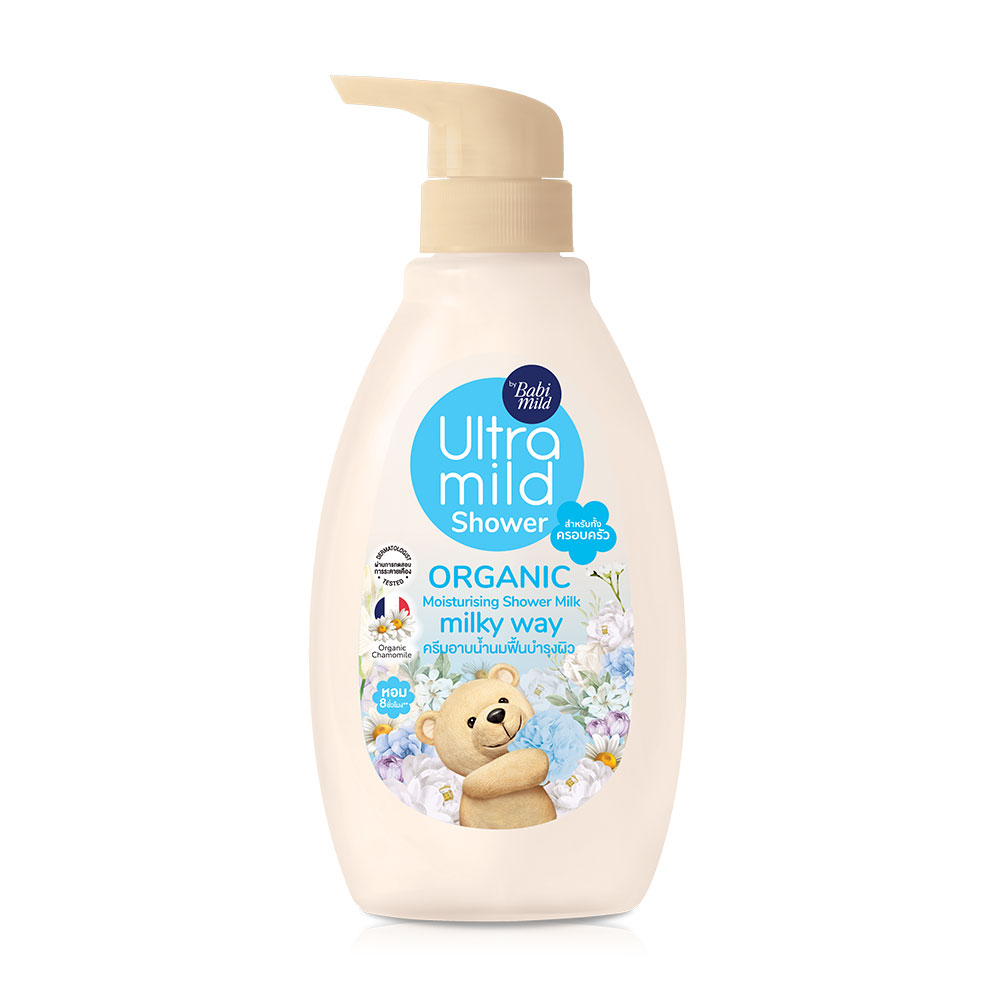 Babi Mild Ultra Mild Organic Moisturising Shower Milk Milky Way 380ml