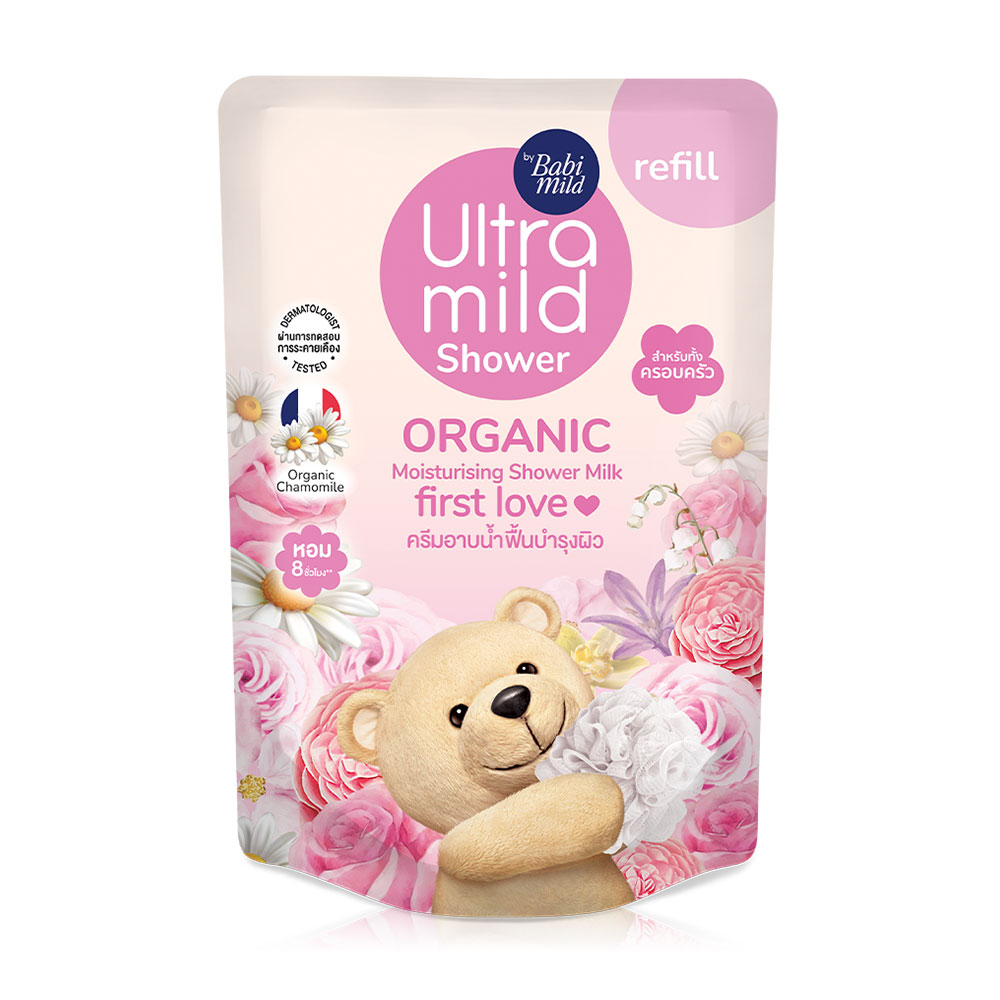 Babi Mild Ultra Mild Organic Moisturising Shower Milk First Love Refill 360ml