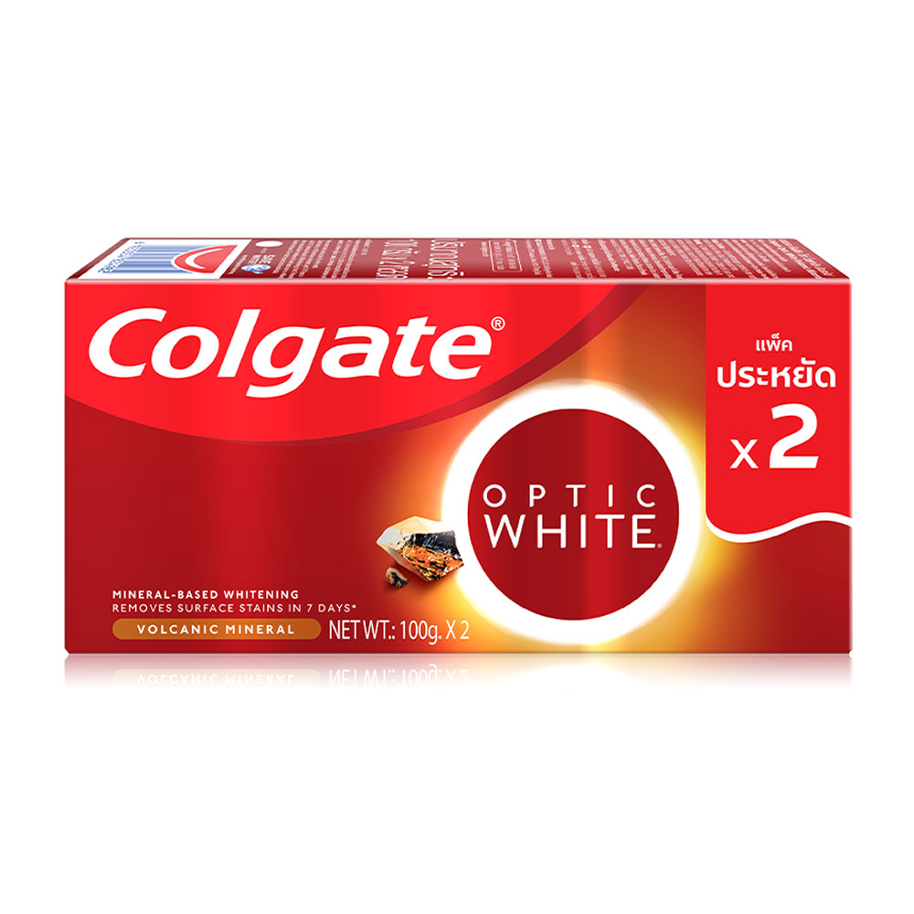 Colgate Optic White Volcanic Mineral Toothpaste [100g x 2pcs]