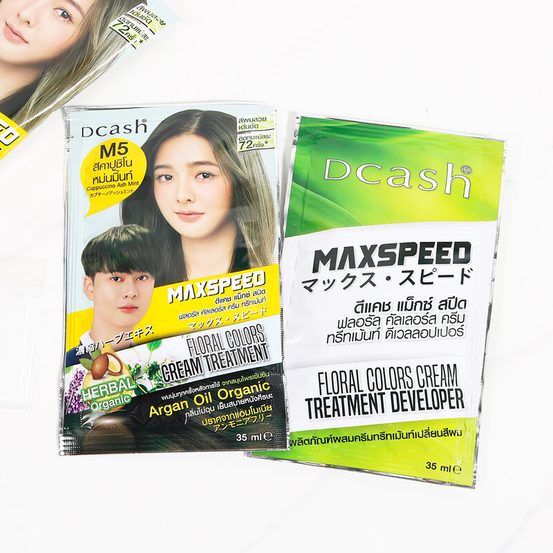 Dcash Max Speed Floral Colors Cream Treatment 70ml #M5 Cappuccino Ash Mint
