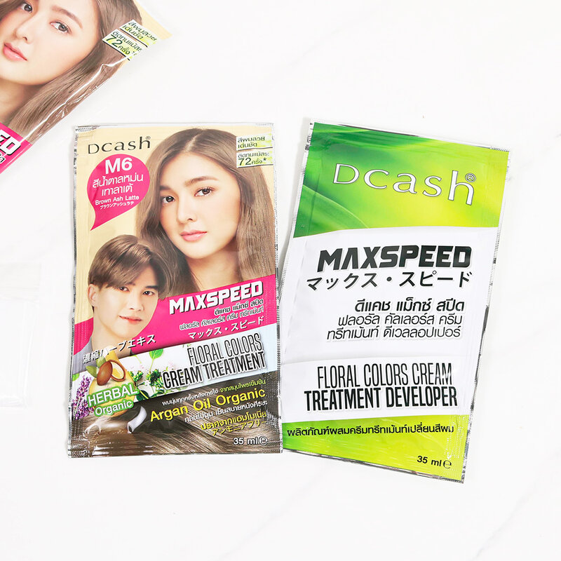 Dcash Max Speed Floral Colors Cream Treatment 70ml #M6 Brown Ash Latte
