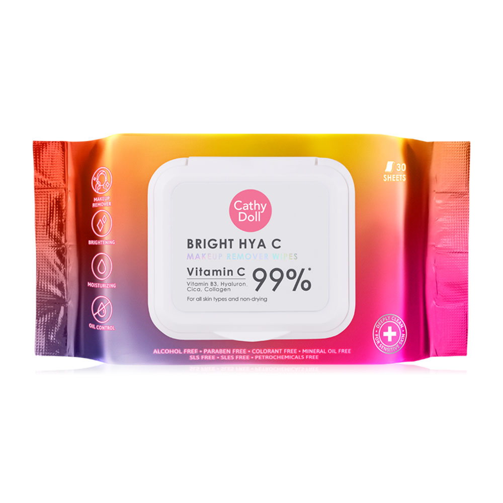 Cathy Doll Bright Hya C Makeup Remover Wipes 30 Sheets