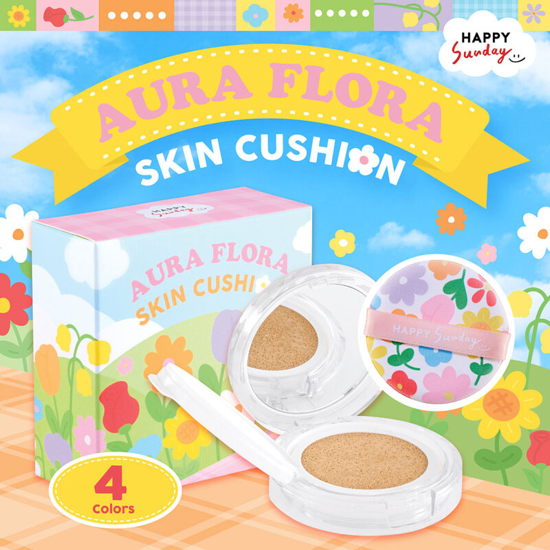 HAPPY SUNDAY Aura Flora Skin Cushion 11g #1 Ivory Daisy