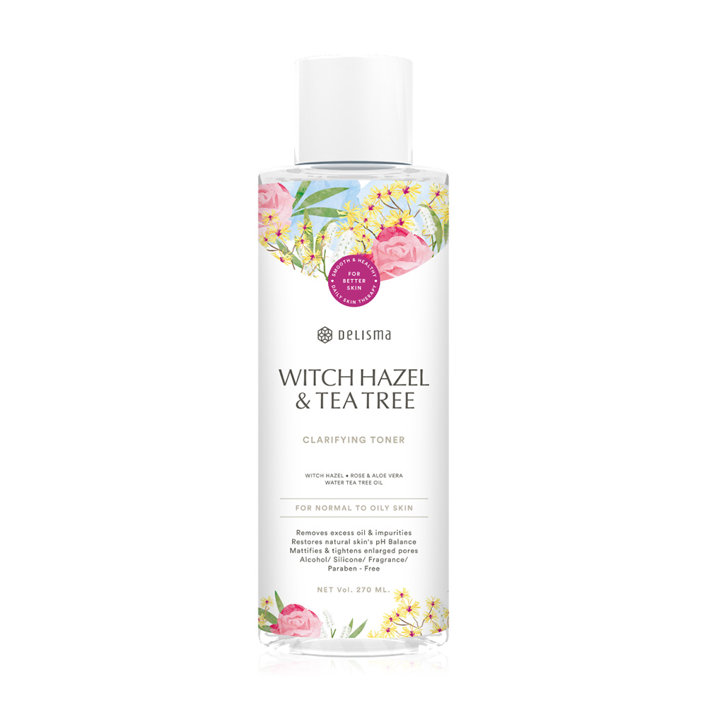 Delisma Witch Hazel & Tea Tree Clarifying Toner 270ml ( สินค้าหมดอายุ : 2026.03.03 ) 