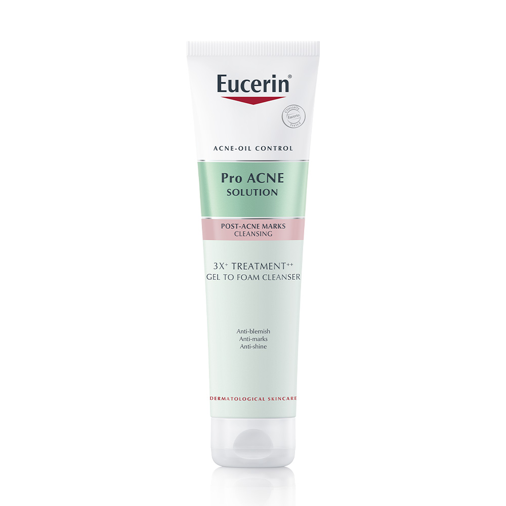 Eucerin Pro Acne Solution 3X Treatment Gel To Foam Cleanser 150ml
