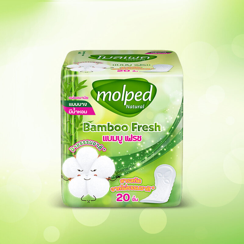 Molped แผ่นอนามัย Bamboo Fresh Slim 20pcs