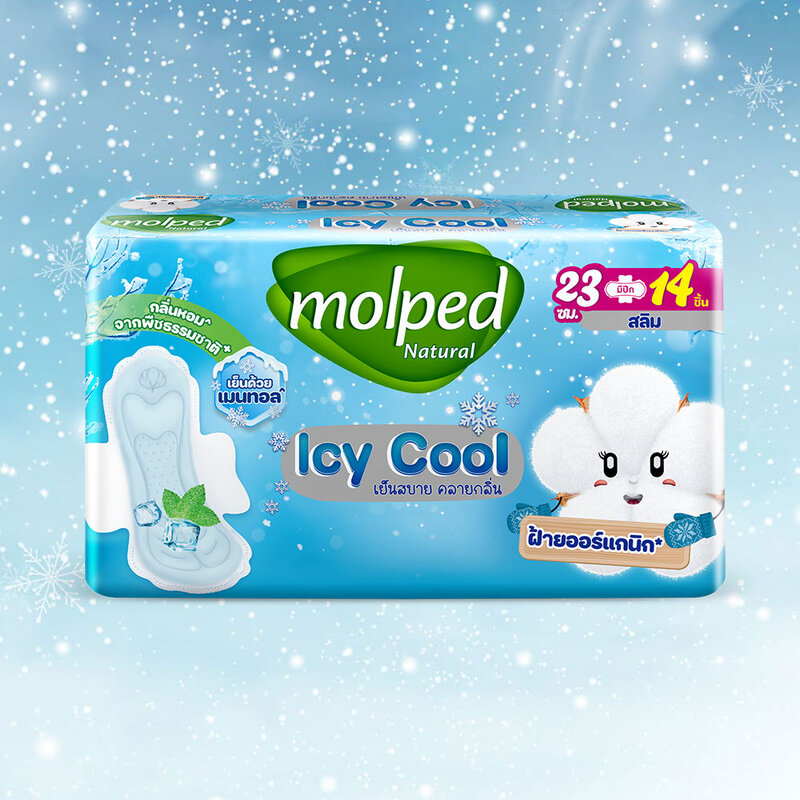 Molped ผ้าอนามัย Icy Cool Slim [23 cm x 14pcs]