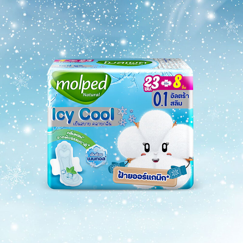 Molped ผ้าอนามัย Icy Cool Slim 0.1 [23 cm x 8pcs]