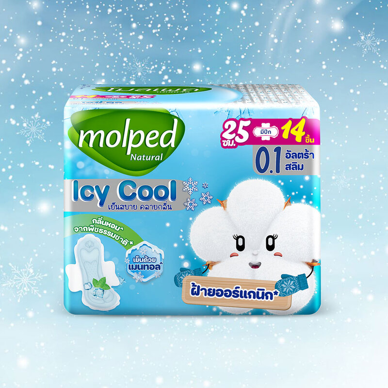 Molped ผ้าอนามัย Icy Cool Slim 0.1 [25 cm x 14pcs]