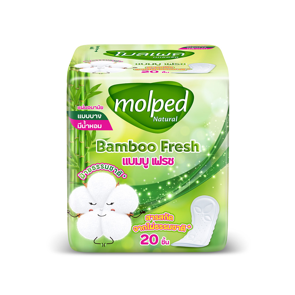 Molped แผ่นอนามัย Bamboo Fresh Slim 20pcs