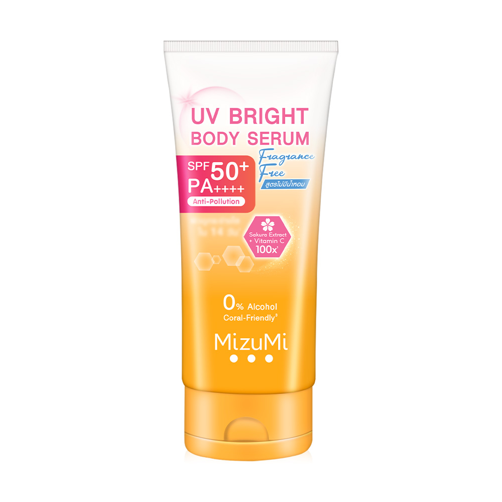 Mizumi UV Bright Body Serum Fragrance Free 180ml