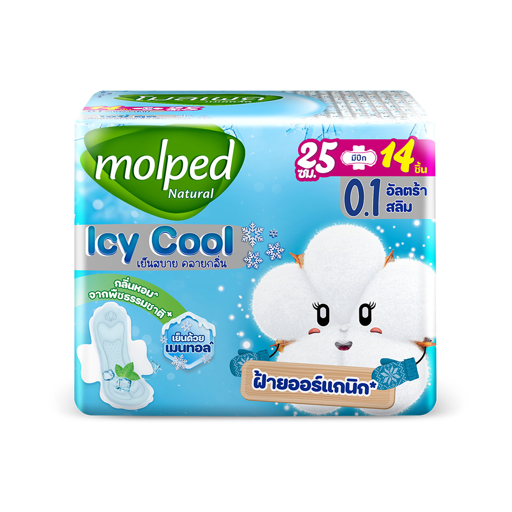 Molped ผ้าอนามัย Icy Cool Slim 0.1 [25 cm x 14pcs]