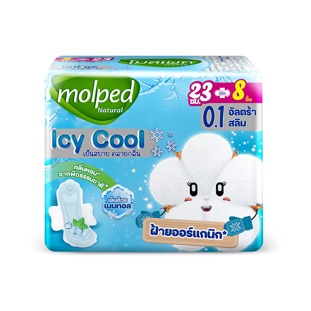 Molped ผ้าอนามัย Icy Cool Slim 0.1 [23 cm x 8pcs]